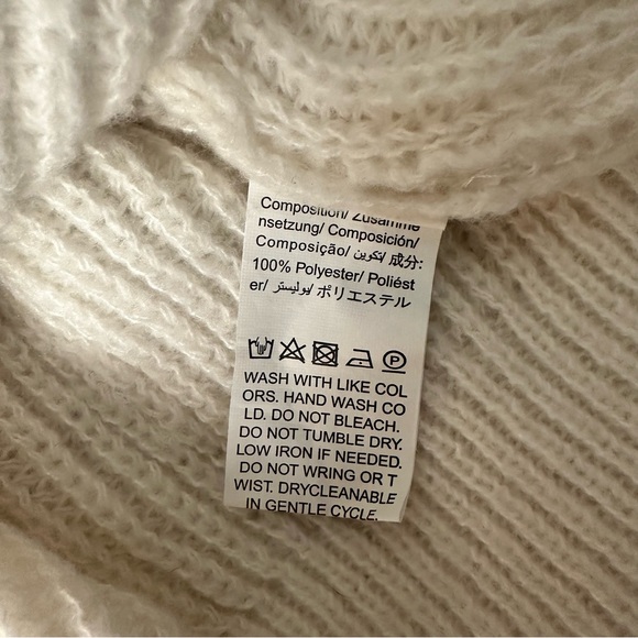 SHEIN Cream Cardigan with Green Embroidery - Picture 7 of 8